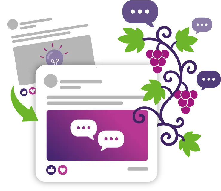 Social media content creation services by Grapevine Socials